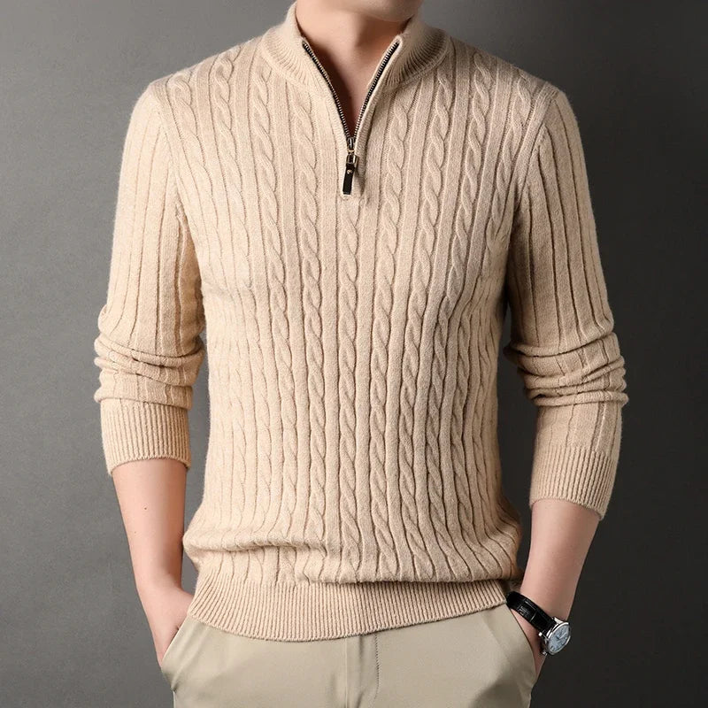 Cable Luxe Quarter-Zip